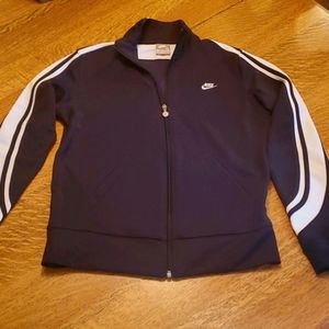 NIKE Navy/White Jacket Front Zip-Up - Size Medium